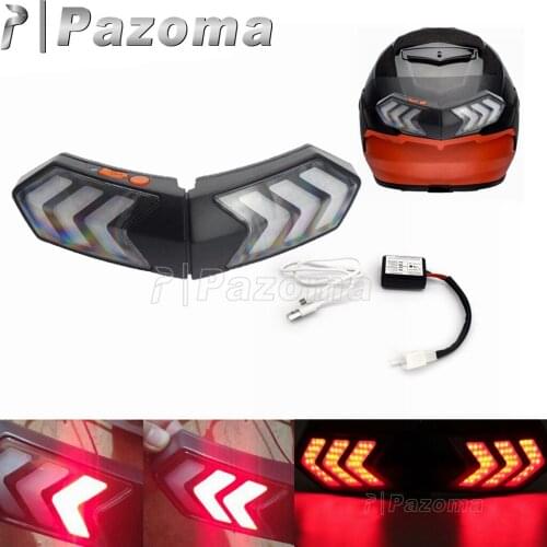 Motorbike Helmet LED Lights 12V 5W Helmet Lamp Riding Night Waring Signal Lamp Motocycle USB Waterproof IP65 Helmet Tail Light