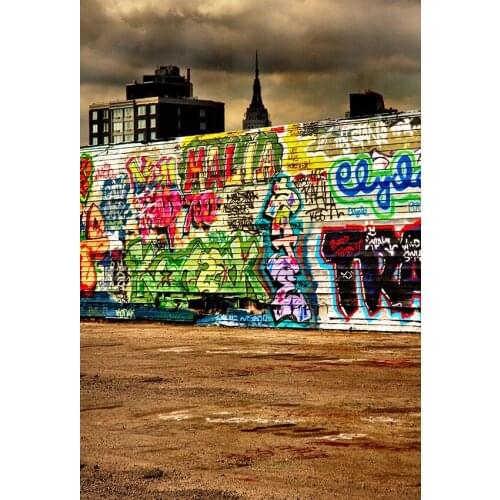 Western Graffiti-art wall photo backgrounds vinyl 2020 graduation Photography Backdrop for Photo studio Props fotografia LV-1529