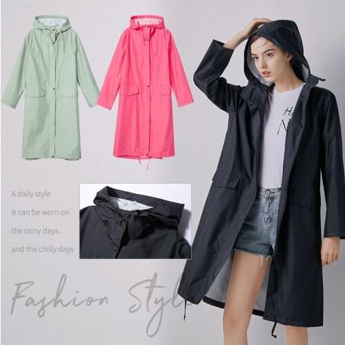 Women Thicken High Quality Hooded RainCoat Jacket Poncho Ladies StrongWaterproof Cloak Adults Windproof Rainwear