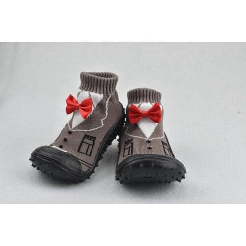 1 Pair Non-slip Floor Girl Boy Newborn Child Shoes Socks with Rubber Soles Baby Sock Children Socks Soft BottomFashion Socks
