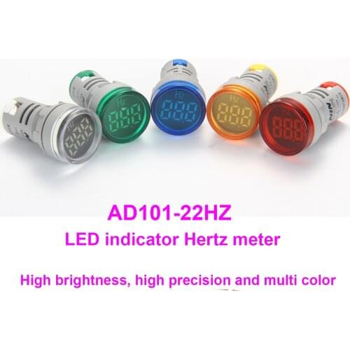 1Pcs AD101-22HZ 0-99HZ LED Digital Display Electricity Hertz meter Frequency Meter Indicator Signal Light Combo Tester AD16-22HZ