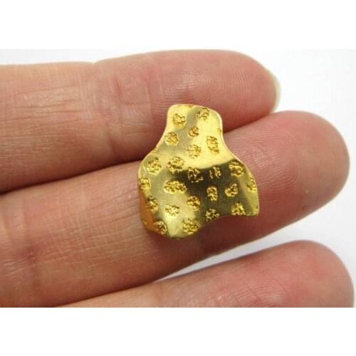 10pcs Brass stud earrings 18.5x14.2mm Irregular brass stud earrings findings with loop R270