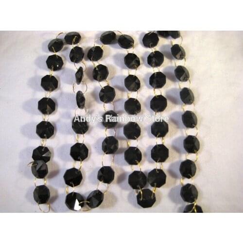 20m/lot, High Quality Black Garland Diamond Crystal Glass wedding decoration,Home decoration,Christmas decoration, Best Selling