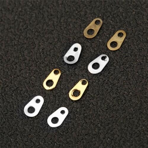 300pcs 6*4mm Iron Metal End Hooks Connectors Jump Rings Gold Color Necklace Connectors Findings Supplies For Jewelry Accessories