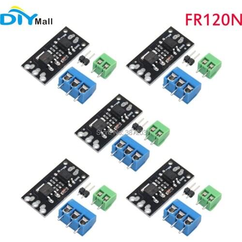 5pcs/lot DIYamll Isolation MOSFET MOS tube field effect transistor module instead of relay FR120N For arduino