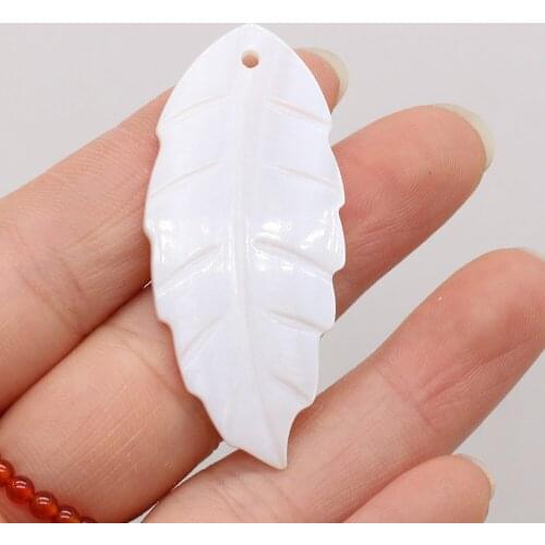 10Pcs Natural Freshwater Shell Pendant Leaf-Shaped Loose Beads For Jewelry Making DIY Necklace Earrings Accessory