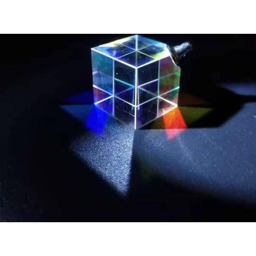 Color Prism Pendant Small Necklace Six-sided Light Cube Color Prism Custom Lens