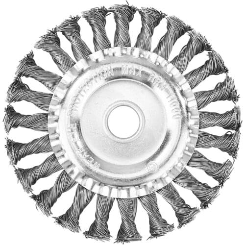 115mm Steel Wire Wheel Lawn Mower Grass Trimmer Head Twist Knot Brush Disc