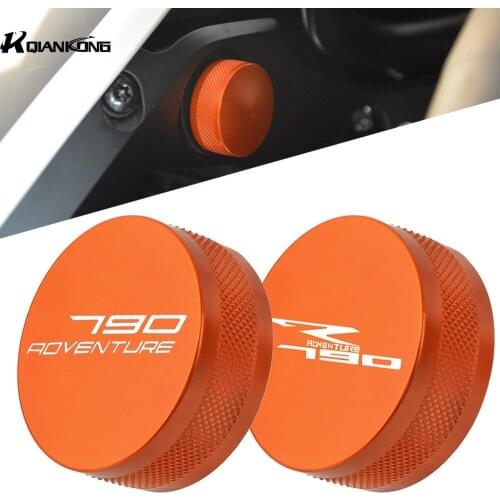 FOR 790 Adventure R/S 2019 2020 Motorcycle CNC Radiator Cap Cover Gas Fuel Petrol Tank Cap Replacement Lid 790Adventure logo