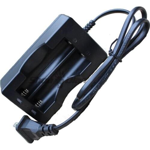 Dual Battery Charger 18650 Li-ion Battery 4.2V Dual Slot Plug Charger For LED Torch