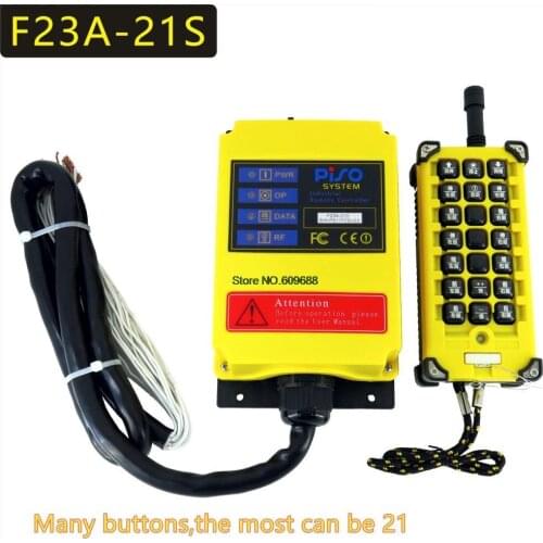 F23A-21S button name custom made 21 Channels Hoist Crane Industrial Truck Radio Remote Control System Controller hoist control