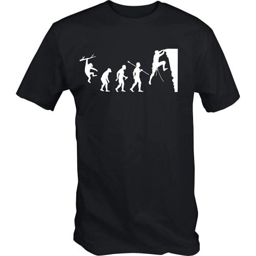 Mens Evolution of Rock Climbing Men T Shirt Short Casual 100% COTTON O-Neck Shirts