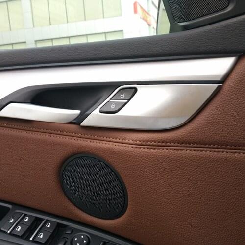ABS Chrome Safety Door Lock Cover Trim For BMW X5 X6 F15 F16 2014-2018 Car Accessories