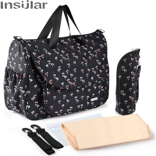 Insular Brand Large Capacity Diaper Stroller Bag Waterproof Mummy Maternity Nappy Travel Bag Baby Nursing Multifunction Tote Bag