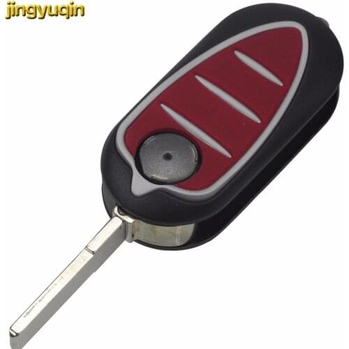 Jingyuqin 3 Buttons Folding Flip Shell Replace Shell Casing Cover For Alfa Romeo Mito Giulietta GTO 159 Case Uncut Blade