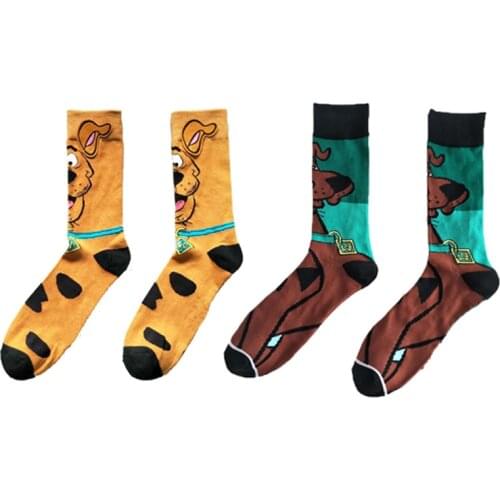K2729 1 Pair Funny Dogs Cartoon Character Long Sock Movies Unisex Casual Non Slip Breathable Comfortable Funny Happy Socks