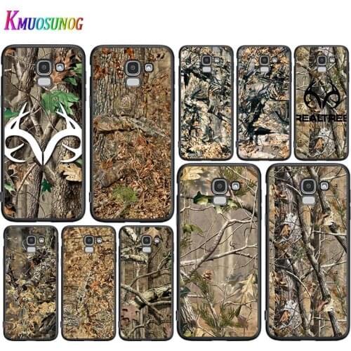 Real Tree camouflage For Samsung Galaxy J2 J3 J4 Core J5 J6 J7 J8 Prime duo Plus 2018 2017 2016 Silicone Phone Cover