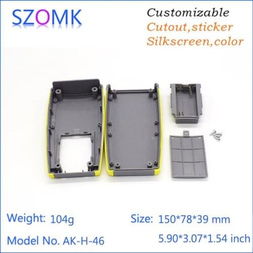 10 pcs a lot szomk 2x AA battery electronics enclosure abs mateial plastic project control box 150*78*39mm