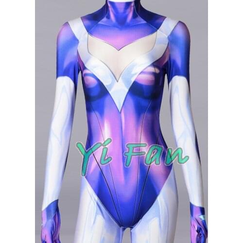 DJ Sona Cosplay Costume 3D Printed Lycra Spandex DJ SONA LOL Game Custom Made Halloween Party Zentai Suit