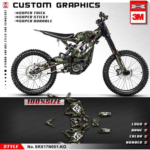 KUNGFU GRAPHICS Camo Stickers Motorcycle Décor for Sur Ron Light Bee X/S Bike, Style No.SRX17N051-KO