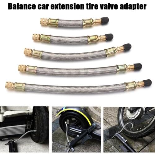 Mini Stainless Steel Extended Nozzle For Xiaomi Mijia Scooter M365 Portable Silicone Nozzle Scooter MTB Bicycle Valve Adapter