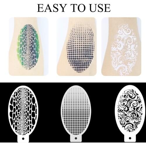 9pcs Reusable Face Paint Stencils for Body Art Painting Halloween Party Makeup Temporary Tattoos Stencils