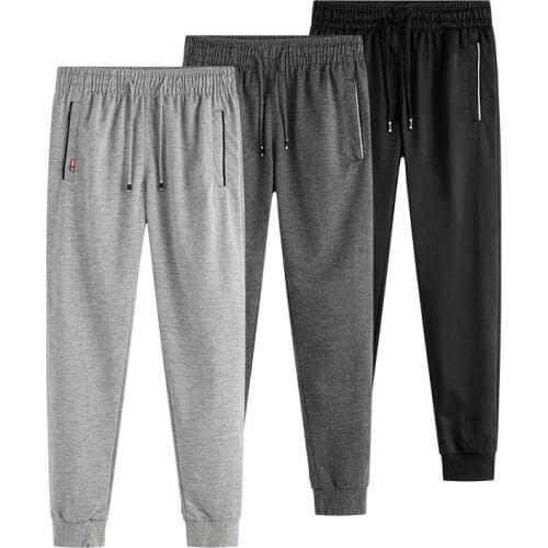 Men Joggers Sweatpants Black Gray Sport Casual Pants Mens Trousers Fitness Streetwear Gym Clothes Solid Color