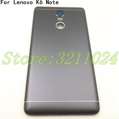 Original For Lenovo K6 Note / K6 Plus K53a48 Metal Back Battery Cover Door Housing case Rear parts with side key+Camera Lens