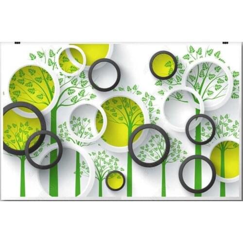 Custom photo wallpaper for walls 3d mural Modern Hand-painted modern minimalist big tree forest 3D stereo TV background wall