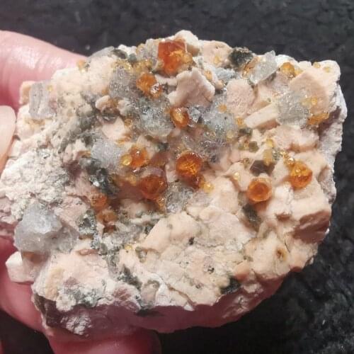 33gNatural rare garnet and fluorite symbiotic mineral specimen healing energy home decoration QUARTZ GEM