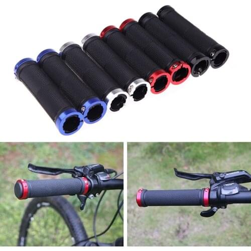 1 Pair Anti-Skid Rubber Bicycle Grips Aluminum Alloy MTB BMX Bike Handle Bars End Grips Mountain Road Cycling Handlebar Grips