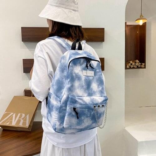 Female Preppy Style for Teenager Backpack Canvas Fashion Large Laptop Pack Women Vintage Casual School Bag Trend Travel Pack