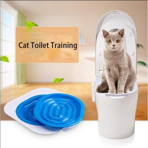 Pet Cat Toilet Seat training Pet Plastic litter Box Tray Kit Professional Trainer Clean Kitten Healthy Cats Human Toilet Cat Ma
