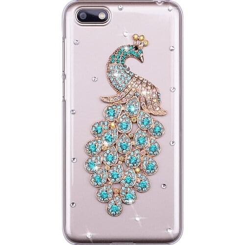 Peacock Silicone case For Huawei Honor 7A Case 5.45" inch Phone Huawei Honor 7A pro 5.7"inch DUA L22 Russian version Back Cover