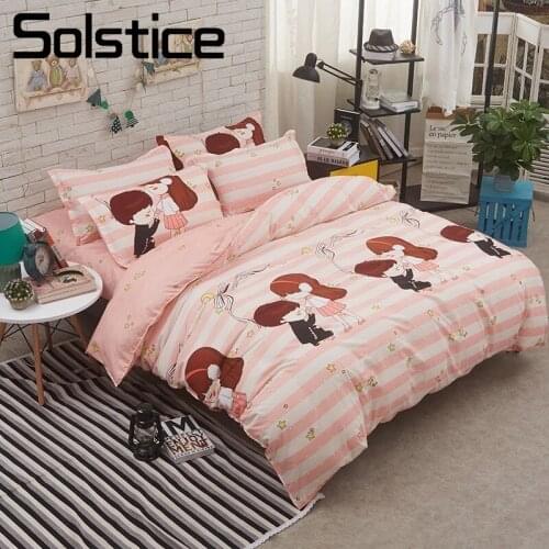 Solstice Home Textile Twin Full Queen King Bedding Set Love Romance Boy Girls Duvet Quilt Cover Pillowcase Flat Sheet Teen Linen