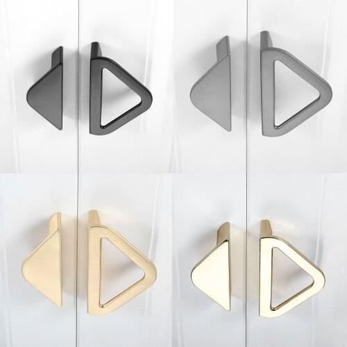 2Pcs Modern Asymmetric Handle Drawer Knob Cabinet Pulls Drawer Cupboard Kitchen Handle Hardware 64mm Simple Knob