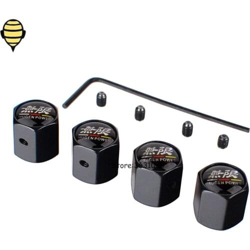 Car Styling Auto Wheels Rims Sticker Tire Valve Stem Caps for MUGEN logo for Honda Civic Accord City Jazz Odyssey Vezel Fit CRV