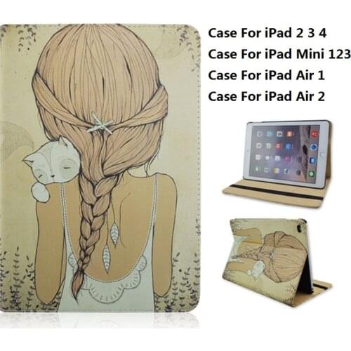 PU and PC Material Diamante Support Protective Cover Case of Girl for iPad 2 3 4 Air 1 2 Mini 1 2 3 iPad 2017 2018