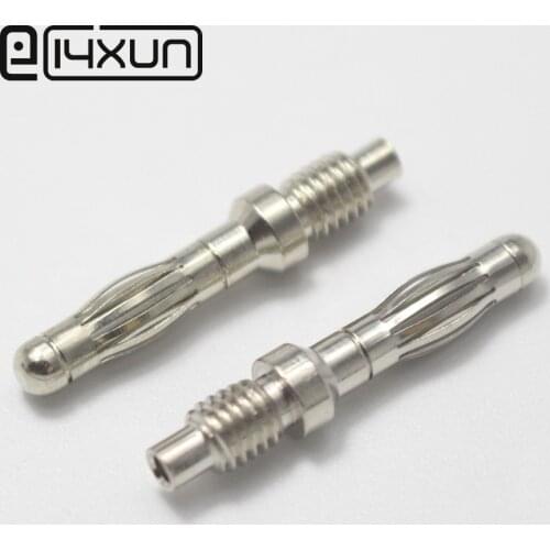 10pcs 29.8mm Uninsulated Banana Plug with 4mm Thread Bolt Fitted for M5 Panel Installation Screw Connector Thread Length 9mm