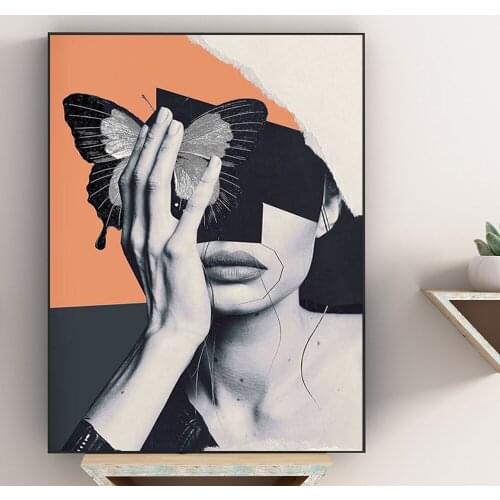 Flower Sexy Girl Abstract Painting Nordic Posters And Prints Wall Art Canvas Painting Print Landscape Modern For Living Room HD