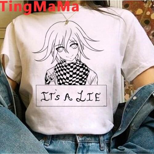 Danganronpa Nagito Komaeda Ouma Kokichi t-shirt male print tumblr white t shirt top tees clothes harajuku