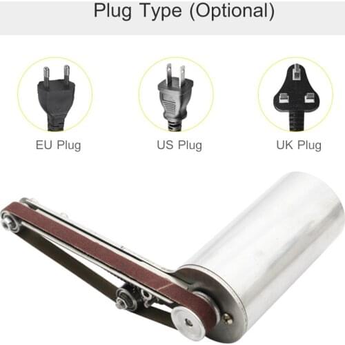 24V 90W Electric Polisher Stainless Steel Polisher Belt Sander with 10PCS Sander Belt for Plastic Aluminium Iron Steel Polishing