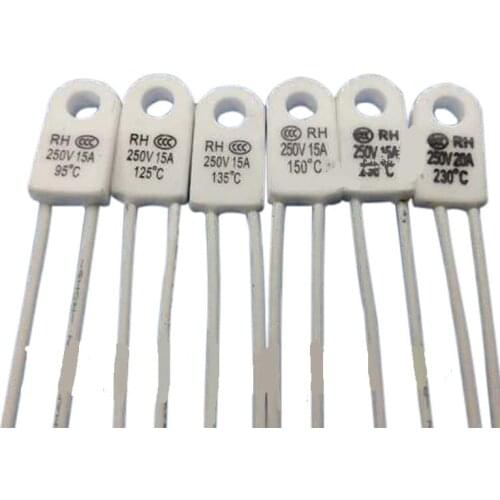 10 pcs Electric Heater Electric Oil Heater RH/TF 15A 250V Thermal Cutoff Thermal Cutoff over-Temperature Protection