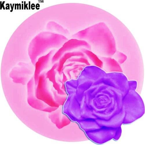F1224 Rose Candle Moulds Soap Mold Kitchen-Baking Resin Silicone Form Home Decoration 3D DIY Clay Craft Wax-Making
