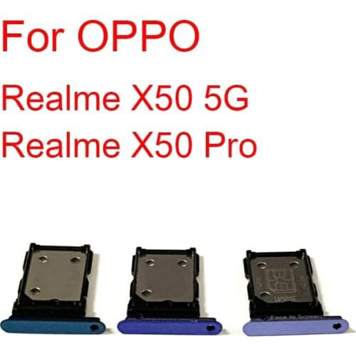 SIM Card Socket For Realme X50 5G X50 Pro Plus Sim Card Tray Reader Holder Slot Replacement Parts