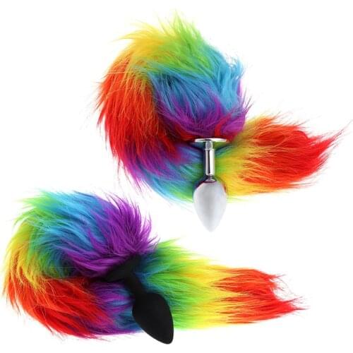 Faux Fox Tail Butt Anal Toy Massager Plug Stimulation Anus Sex Toys Romance Game