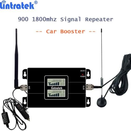 Car Repeater 900 1800 mhz 4G Signal Cellular Booster lte 1800 GSM repetidor with 10m Cable Cellphone Amplifier GSM 2G car use 41
