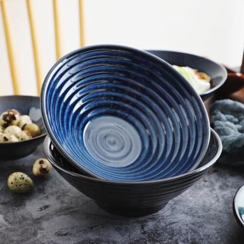 Japanese style noodle bowl household ramen bowl tableware salad bowl soup bowl large bowl instant noodle bowl