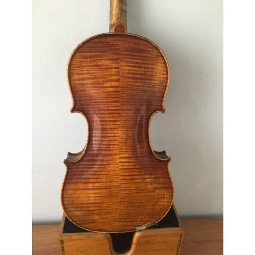 Master 4/4 size violin Stradi model spruce top flamed mample back no2