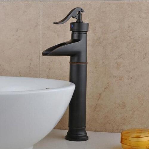 Fashion copper sink basin faucet black,Bathroom Oil Rubbed Bronze basin faucet hot and cold, Antique ORB wash basin faucet mixer